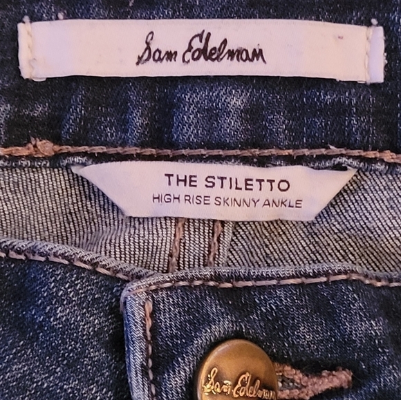 SAM EDELMAN Stiletto High Rise Skinny Ankle Jeans,See Measurements - Picture 9 of 13